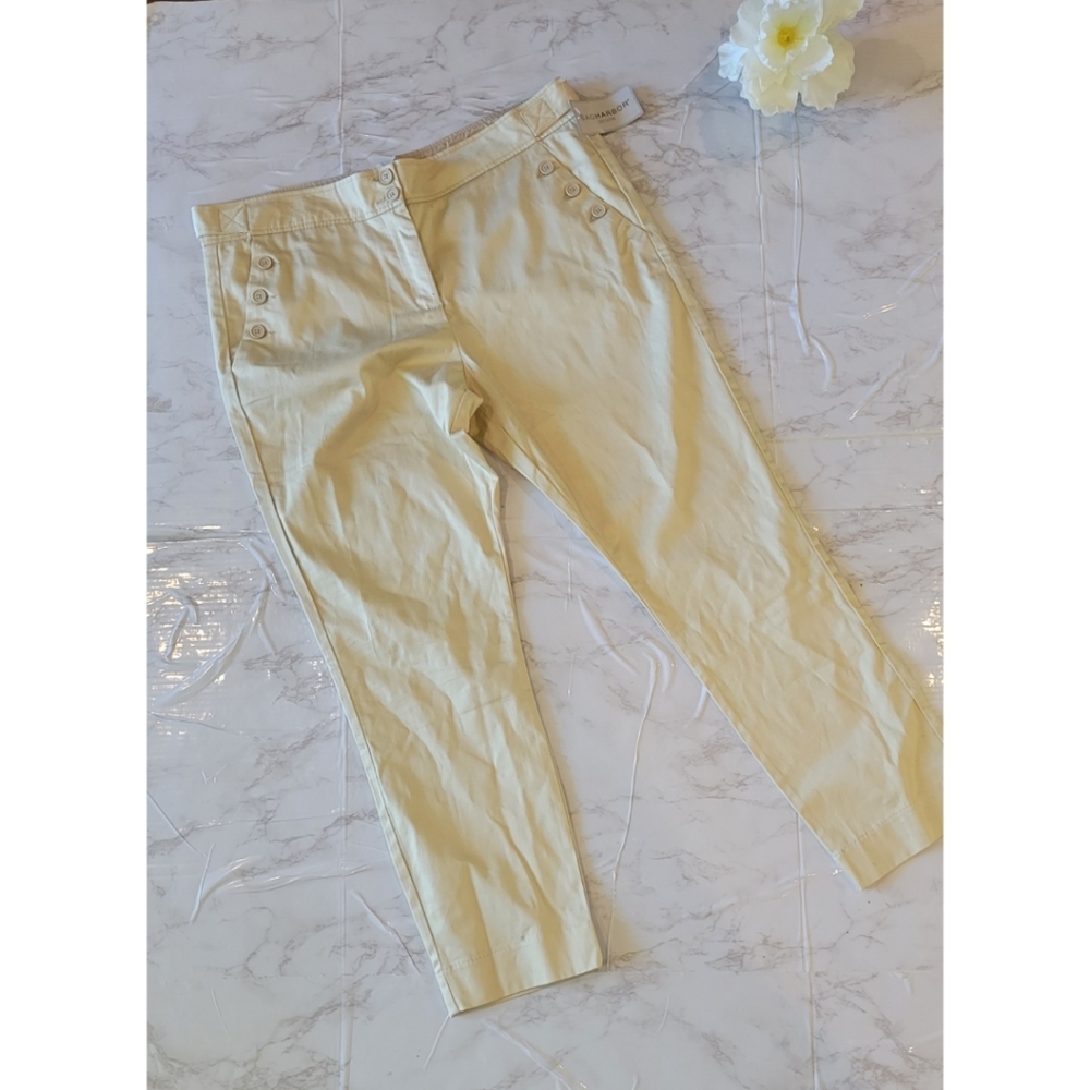 Cream Straight Leg Trouser